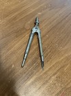 Lot Of 2 Antique vintage Drafting Compasses Dividers Ornate Metal Drawing Tools