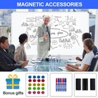 Mobile Magnet Large Whiteboard With Stand 72x40 Double-sided Dry Erase Board    