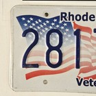 2023 Rhode Island Army War Veteran License Plate      American Flag Ri Tag 28171