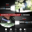 Super-bright 90000lm Led Tactical Flashlight With Rechargeable Battery  clip P50