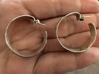 Vintage Navajo Ms  Earrings Sterling Silver 1     Hoops Stamped Native American