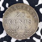 1912 Newfoundland 20 Cents Lot f1379 Silver 