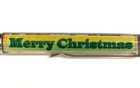 Merry Christmas Floaty Pen Moving Santa Claus In Sleigh Flying Reindeer Roof Vtg