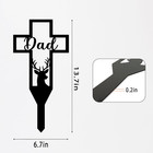 Memorial Cross Grave Marker With Deer Design  Cemetery Decoration  Dad Tribute