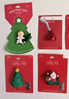 Hallmark Christmas Lapel Pins Lot Of 9 Santa Teddy Bear Angel Snowman Mouse New