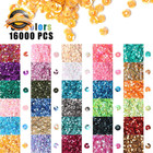 Loose Sequins 25000 Pcs 4mm Round Assorted Colors Craft Sewing Diy