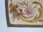 Antique French Hand Embroidered Floral Panel With Metallic Lace 118x26cm