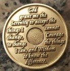 Alcoholics Anonymous 34 Year Recovery Coin Chip Medallion Medal Token Aa Bronze