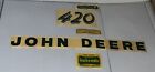 Nos Group Of John Deere Tractor 420 Model Decal Sticker Set Vintage Sticker Rare