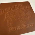 Rl Double Rl Hand Tooled Coaster 3 Inch Rare Vintage