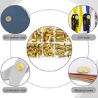 Pangda 80 Sets Chicago Screw Leather Rivets 5 X 6  10  12  15  18  Gold 