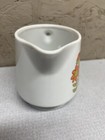 Bohemian Porcelain Creame Mod Floral Print 1970 s Hippie Kitchen Decor Vtg