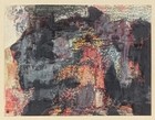 Vintage French Abstract Expressionist Painting  Framed Art  Mid-century Modern
