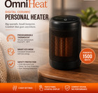 Omniheat  new  Digital Ceramic Space Heater 1500w Auto Shut Off
