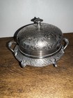 Antique Art Nouveau victorian Dish   Repousse Nature   Reed   Barton   C   1900s