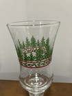 Homco home Interior Glass Votive Candlecup Pegged Embossed Holly Trees