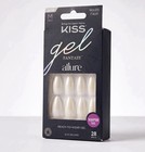 Kiss Gel Fantasy Allure Gel Press-on Nails Almond Medium White  Glue Included