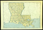 Vintage Louisiana Map Wall Art New Orleans Baton Rouge Old Original Antique