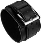 Wide Leather Cuff Bracelet Punk Leather Bangle Wrap Gothic Rock Biker Wrist Band