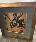 Framed Persian Qajar Handmade Ceramic Tile Polo Age Unknown