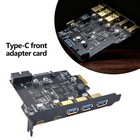 Usb3 2 Gen1 Pci-e Expansion Card 5 Ports 2 type-c 3 usb-a 19 Pin Connector 5gb31
