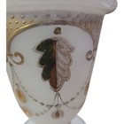 Antique Victorian Bristol Glass Perfume Bottle White Opaline Hand Painted Gold