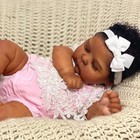 19  Realistic African American Reborn Baby Girl Doll Lifelike Newborn Vinyl Body