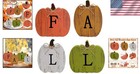 Quality 4-piece Wooden Pumpkin Fall Decor Set     Perfect For Thanksgiving Charm