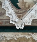 Vintage Hand-crocheted Lace Trim 94  X 3 5  Ivory Cotton 1-side Scalloped Edge