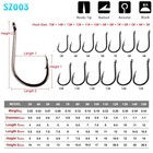 Lot 200pcs Fishing Hooks Black High Carbon Steel Annular Barbed Bait Hook 3 -15 