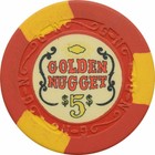 Golden Nugget Casino Las Vegas Nevada  5 Chip 1975