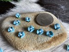 Porcelain Flowers Lot Embellishment Flatback 8mm Blue 100 Pcs Diy Craft Making 