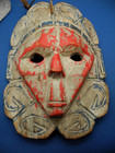 Vintage Guatemalan Hand Carved Wood  King Of The Mayans Mask