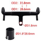 Carbon Integrated Handlebar Stem Road Bike Drop Bar 28 6 31 8 380 400 420 440mm
