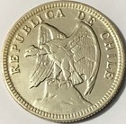 1932 Chile 1 Peso Silver Hg
