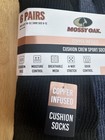 New Mossy Oak Copper Infused Socks Mens Shoe Sz 6-12 Cushion Crew Sport 6 Pairs