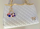 Designer Bling Rhinestone Handbag Metal Keychain Keyring Bag Purse Charm Pretty