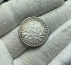 1919 France 1 Franc   French Silver World Coin Rainbow A423