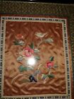Antique Asian Silk Embroidered Tapestry Framed Wall Art