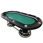 Ids 96  10 Player Knight A Texas Holdem Led Poker Table With Cup Holders Green
