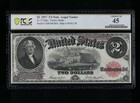 Sc 1917  2 Fr 57 Legal Tender    bracelet Back    Dark Red Seal - Pcgs 45 Choice Xf