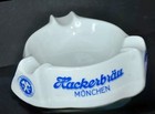 Vintage Thomas Marktredwitz Germany Hackerbr  u M  nchen Beer Advertising Ashtray