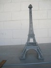 Vintage 13  Tall Eiffel Tower Cast Metal Lamp Base Paris Art Deco Miniature 1920