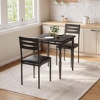3 Piece Dining Table Set Farmhouse Style Dining Table   Chairs Set 2 Dining Set