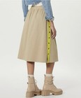 The Drop Midi Skirt W contrast Side Snap Detail Xl Drawstring Waist Pockets
