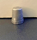 Vintage Sterling Silver Sewing Thimble Stars Hallmark  12