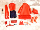 Vintage Barbie Fashions Shift Into Knit   Fiery Felt Complete Exlt Nm mint Cond 