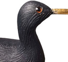 Richard Morgan Mid-20th C  Vint Signed Blk Pntd Hnd Crvd Wood Shorebird On Stand