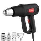 2000w Electric Heat Hot Air Gun Dual Temperature 6 Nozzles High Power Tool 110v