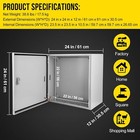 24 x24 x12  Steel Electrical Enclosure Ip66 Wall Mount Junction Box With Lock Us
